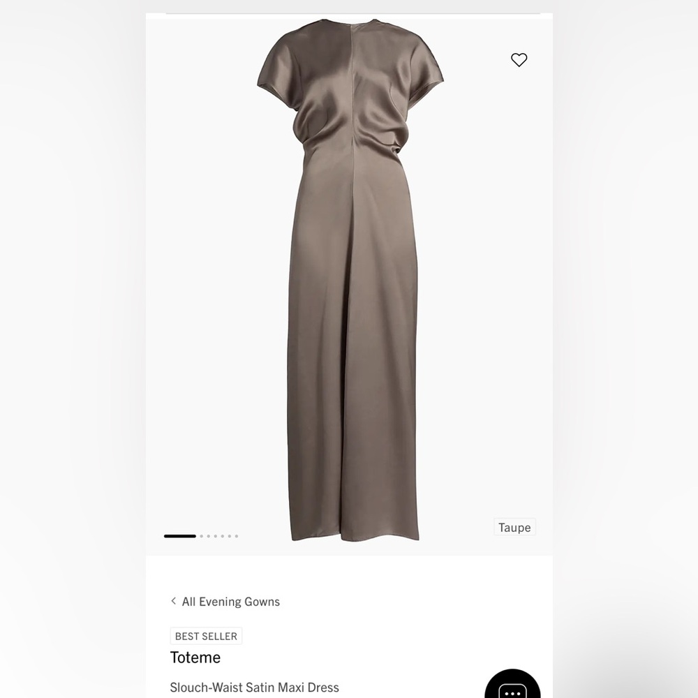 TOTEME SLOUCH WAIST MAXI DRESS 34 LN